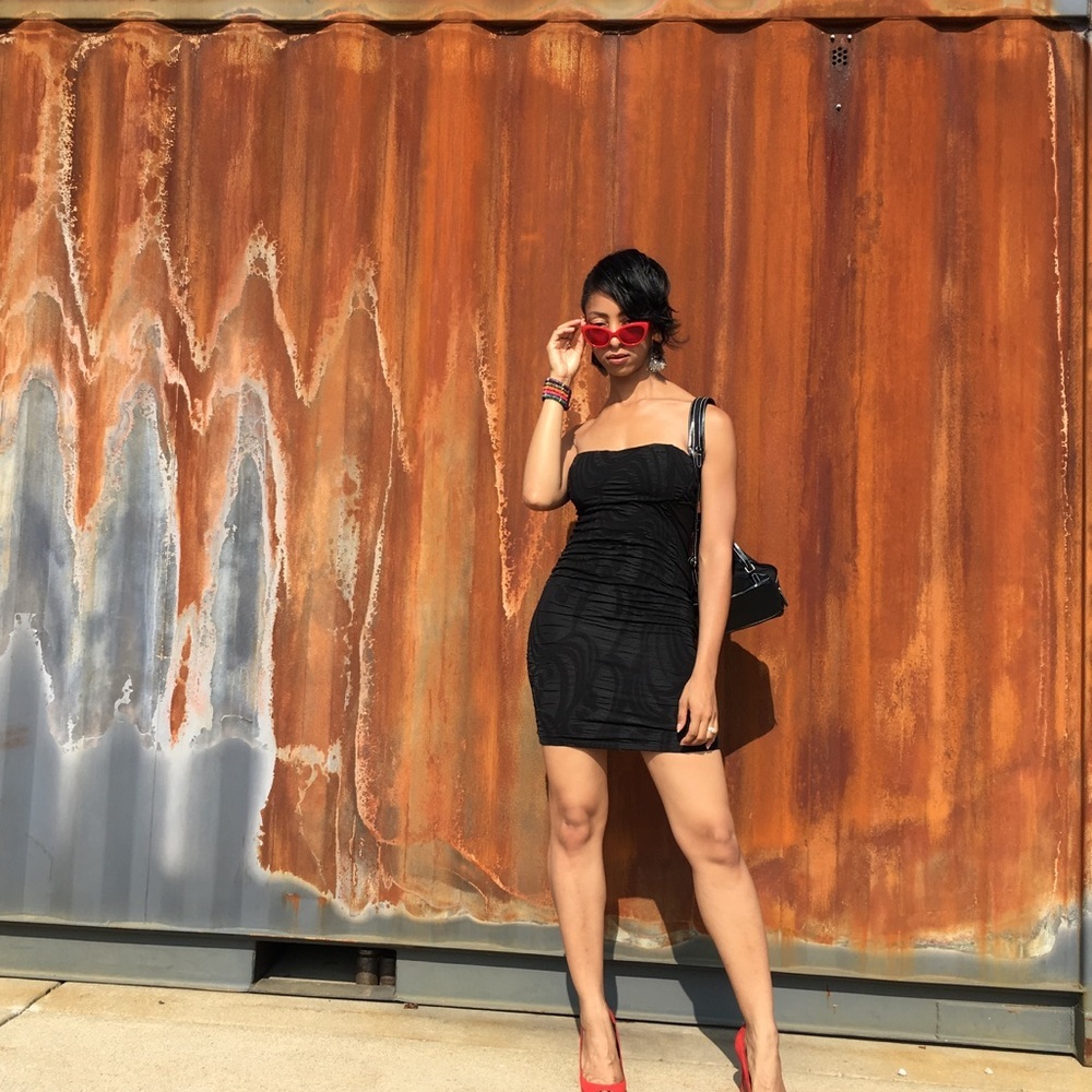 LBD Vintage Mesh Dress sz small